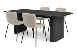 Kopparbo Spisebord 180-240 cm Uttrekkbart med 4 Katy Spisestoler