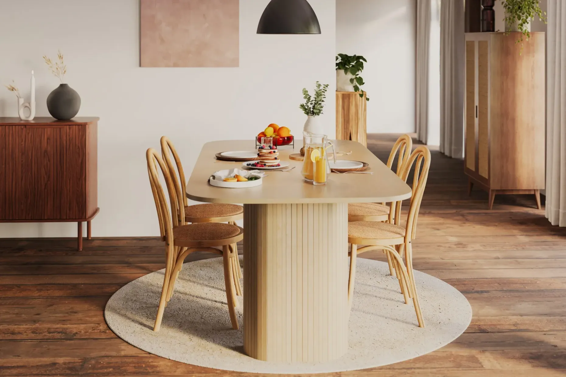 Kopparbo Spisebord Lyst tre Rektangulært 200 cm