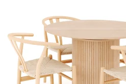 Kopparbo Spisegruppe 106 cm Forlengbar med 4 Dastoori Spisestoler