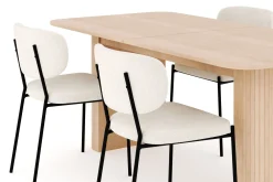 Kopparbo Spisegruppe 180-240 cm Forlengbar med 4 Gemmiano Spisestoler