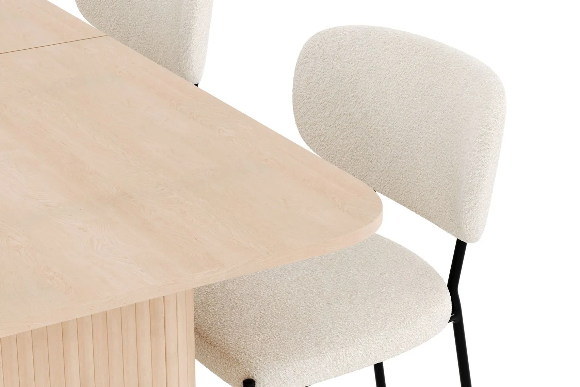 Kopparbo Spisegruppe 180-240 cm Forlengbar med 4 Gemmiano Spisestoler