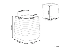 Krukke 50 x 50 x 49 cm Hvit PARIKIA