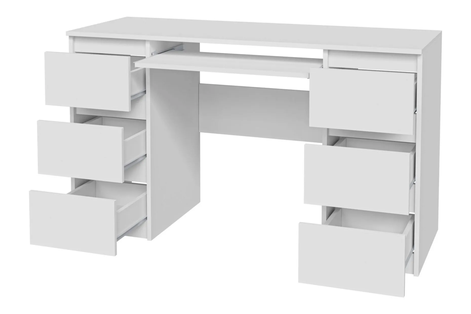 Kubana Skrivebord 130 cm med Oppbevaringsskuffer