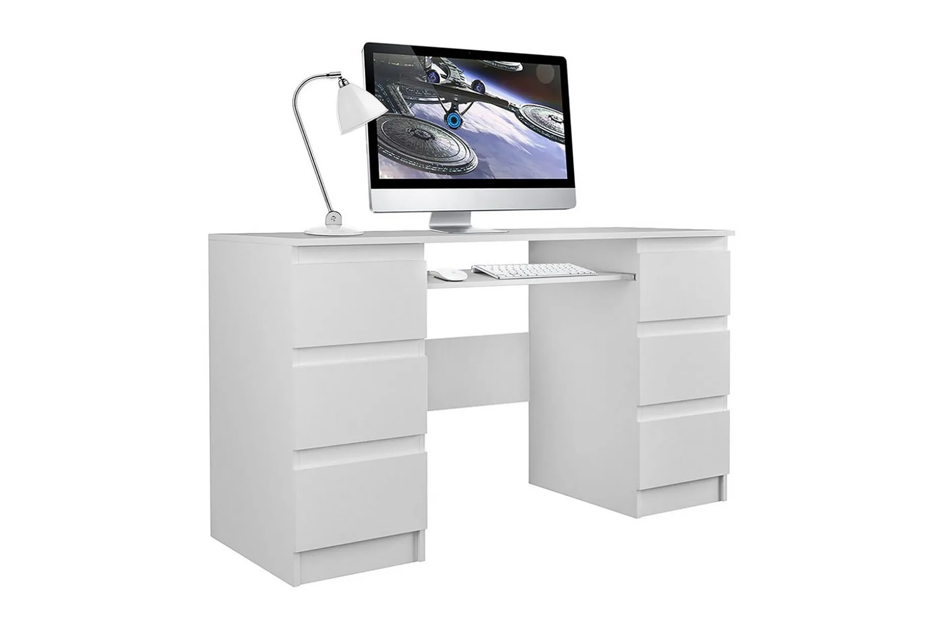 Kubana Skrivebord 130 cm med Oppbevaringsskuffer