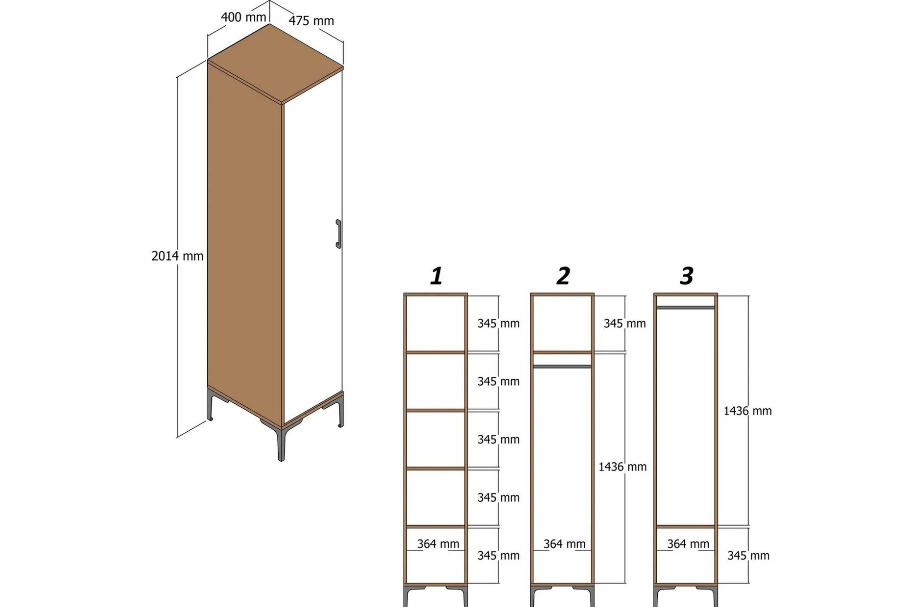 Kumsal Garderobe 40 cm