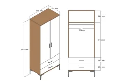 Kumsal Garderobe 80 cm