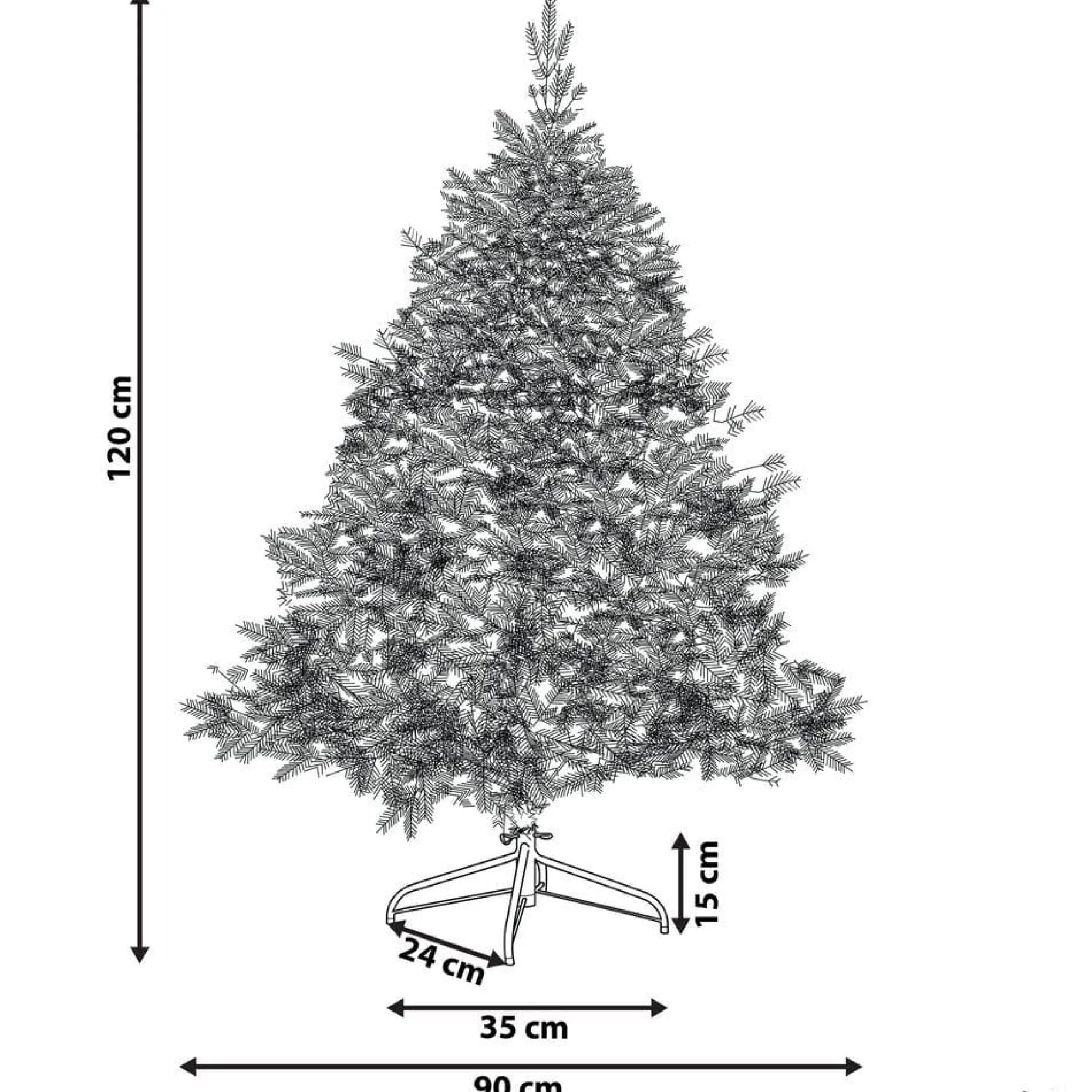 Kunstig Snødekket Juletre Tomichi