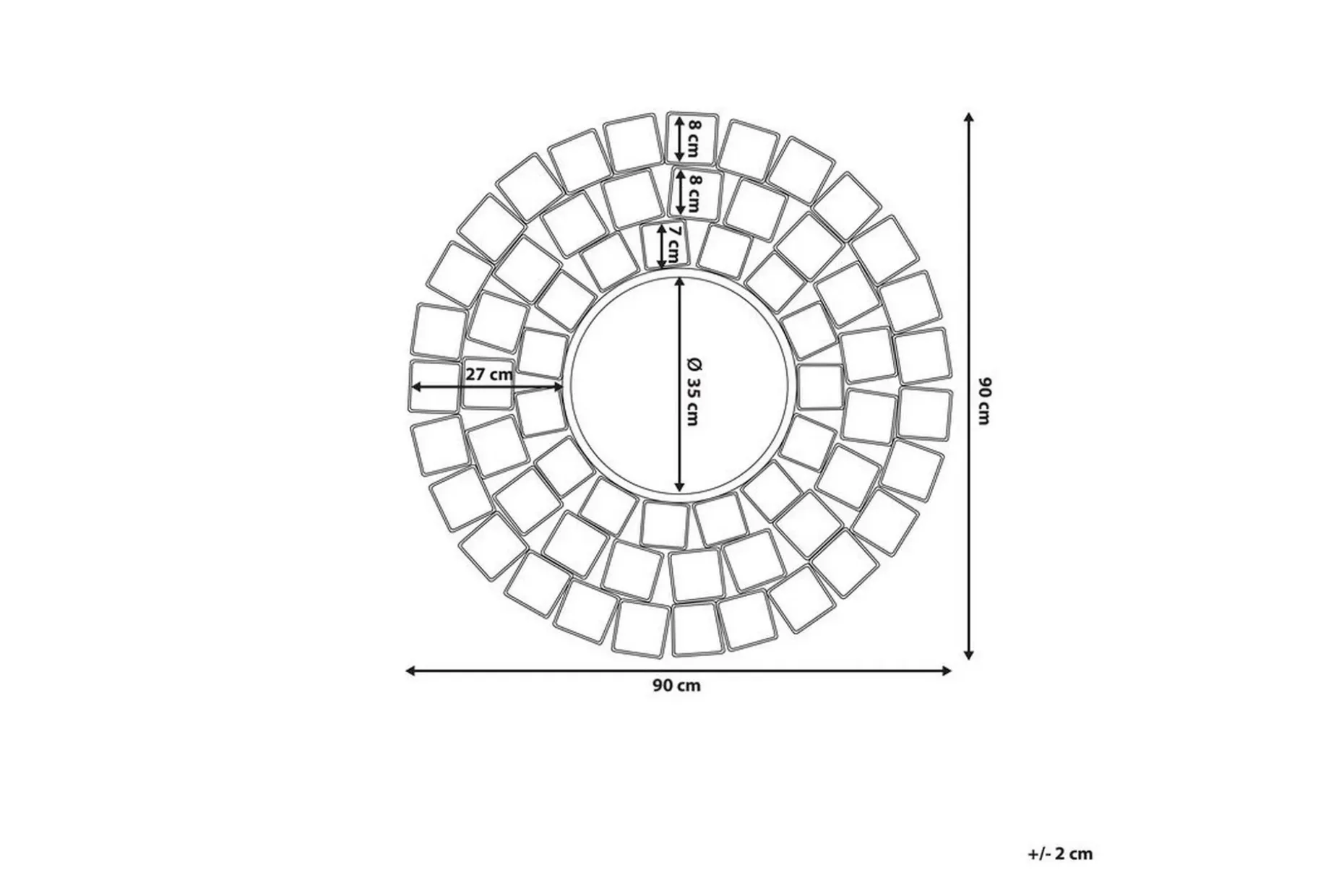 Labrite Speil 90 cm