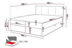 Laggano Kontinentalseng 180x200 cm + Overmadrass