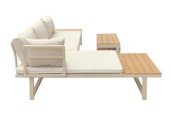 Lainelle 4-seters sofagruppe for altan og terrasse med beige puter