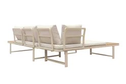 Lainelle 4-seters sofagruppe for altan og terrasse med beige puter
