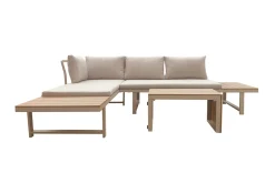 Lainelle 4-seters sofagruppe for altan og terrasse med beige puter