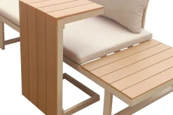 Lainelle 4-seters sofagruppe for altan og terrasse med beige puter