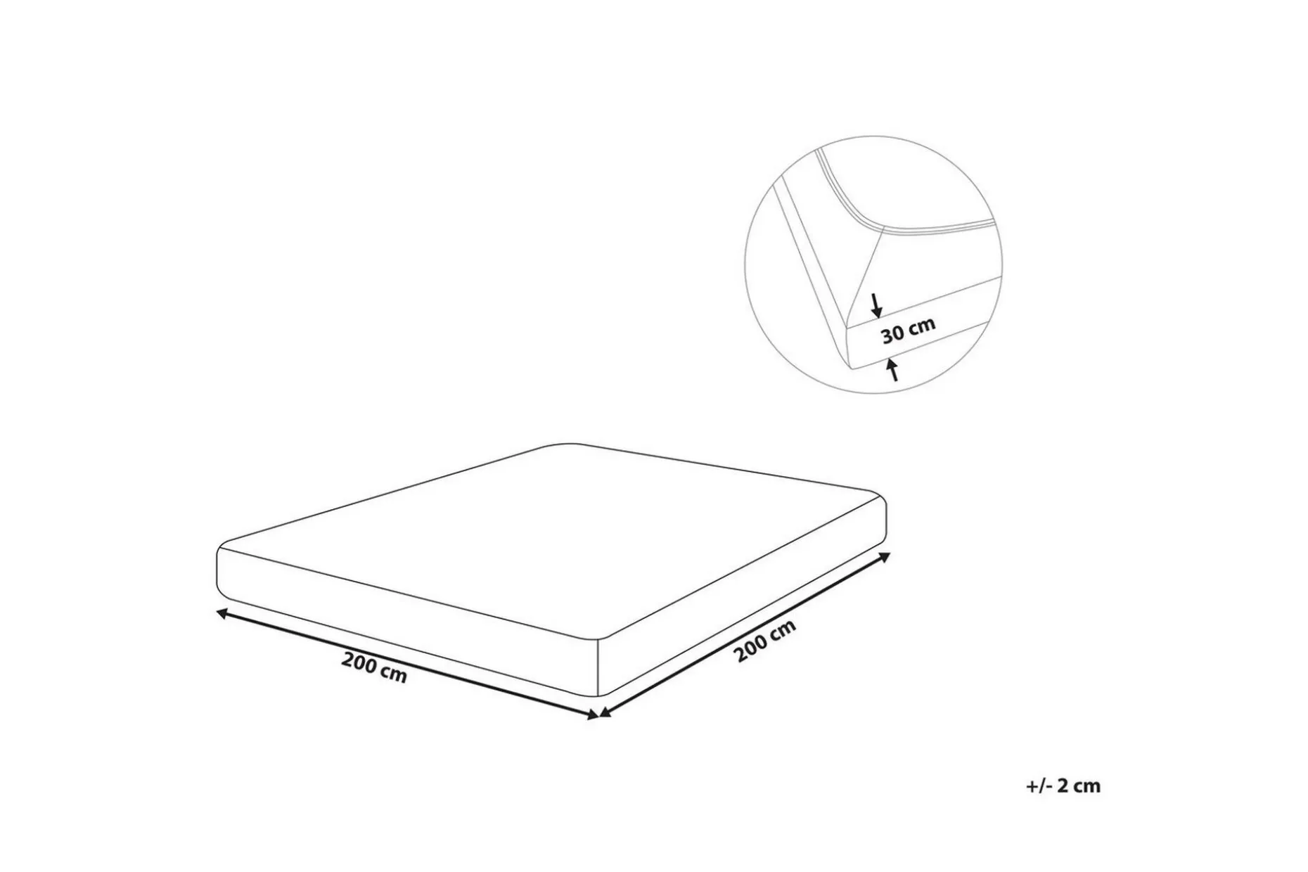 Laken med strikk Janbu Beige, 200x200 cm