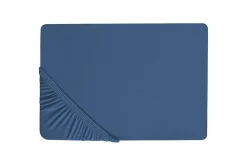 Laken med strikk Janbu Marineblå, 160x200 cm