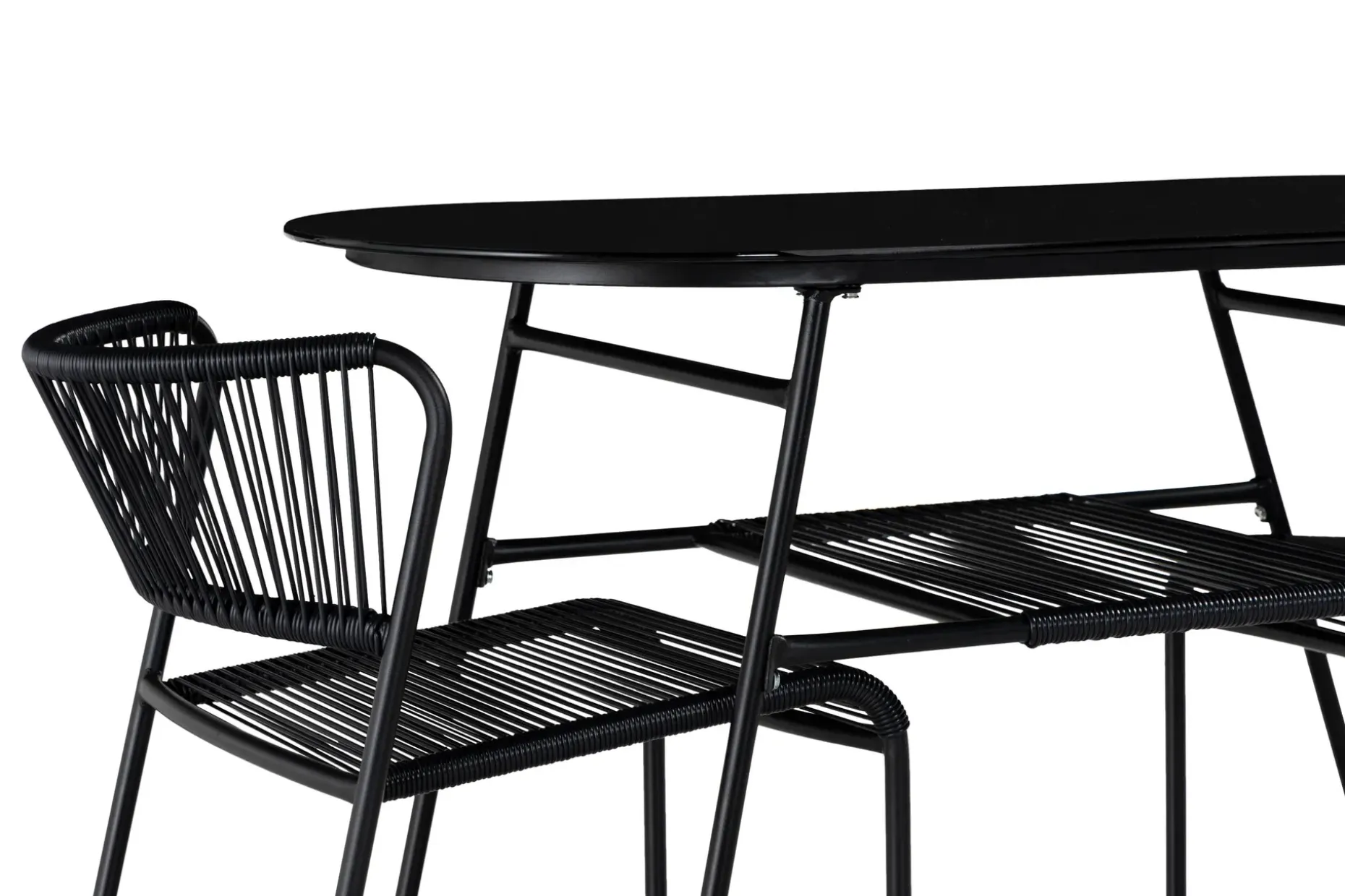 Lamborg Cafésett 120 cm Oval + 2 stoler