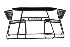Lamborg Cafésett 120 cm Oval + 2 stoler