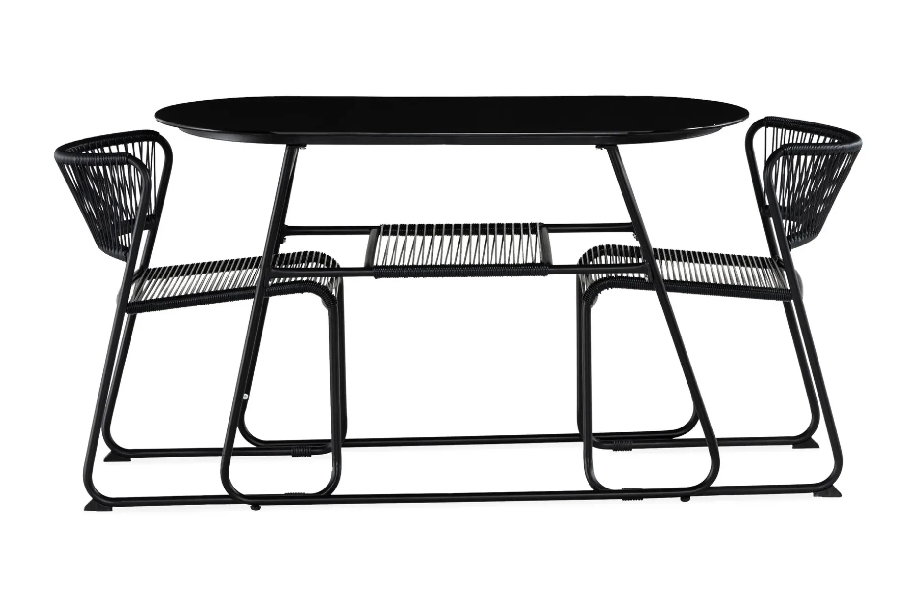 Lamborg Cafésett 120 cm Oval + 2 stoler