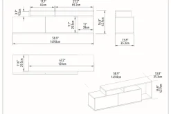 Lameyze Tv-benk 150 cm