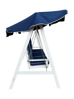 Landet Hammock Gyngesofa med tak i akasie tre inkludert puter 195x125x159