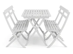 Landet utendørs spisegruppe 118x70x74 cm med 2 sofaer