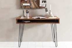 Langner Skrivebord 110 cm med Oppbevaring Hylle
