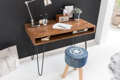 Langner Skrivebord 110 cm med Oppbevaring Hylle