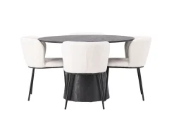 Lanzo Matgruppe 120 cm Rund med 4 Edina Stoler