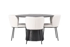 Lanzo Matgruppe 120 cm Rund med 4 Edina Stoler