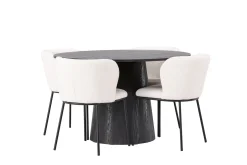 Lanzo Matgruppe 120 cm Rund med 4 Edina Stoler