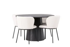Lanzo Matgruppe 120 cm Rund med 4 Edina Stoler