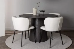 Lanzo Matgruppe 120 cm Rund med 4 Edina Stoler