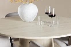 Lanzo Spisegruppe 120 cm Rund med 4 Evelina stoler