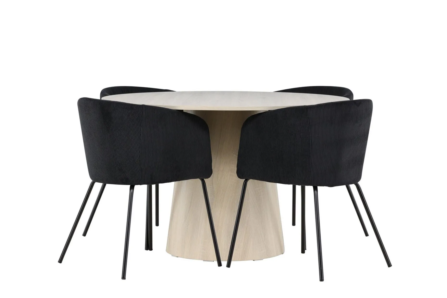 Lanzo Spisegruppe 120 cm Rund med 4 Berit stoler