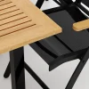 Las Vegas utendørs spisegruppe, uttrekkbar 152–210x90 cm med 6 Las Vegas regulerbare stoler