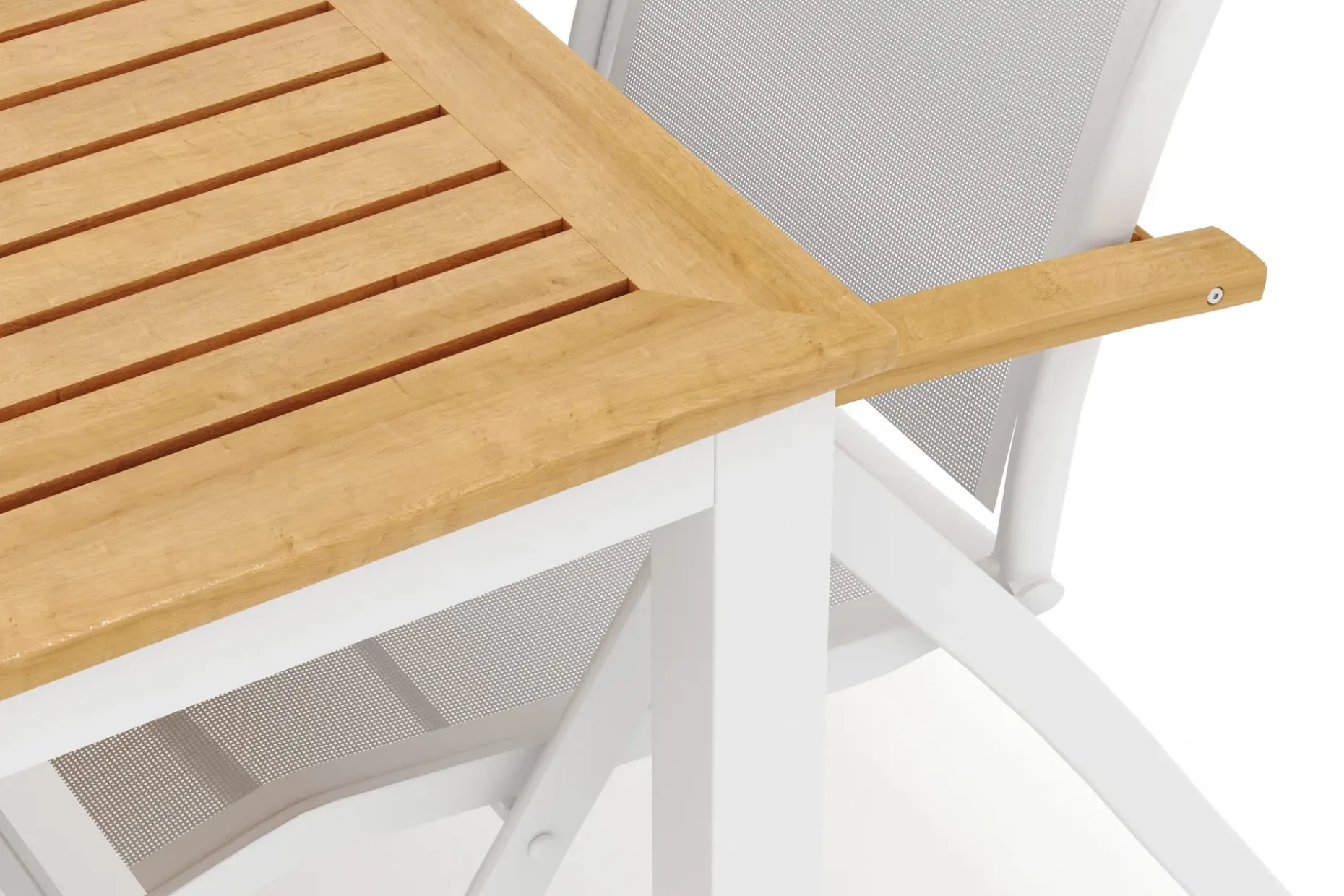 Las Vegas utendørs spisegruppe, uttrekkbar 220x280x100 cm med 6 Las Vegas regulerbare stoler
