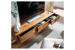 Lavbord Wohnling Massivt treoppheng med 3 skuffer, landlig stil
