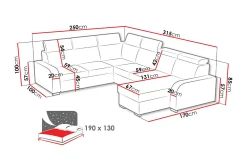 Lavona Bæddesofa hjørnesofa Large