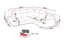 Lavona Hjørnesovesofa Vendbar