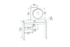 Laxman Sminkebord 96 cm