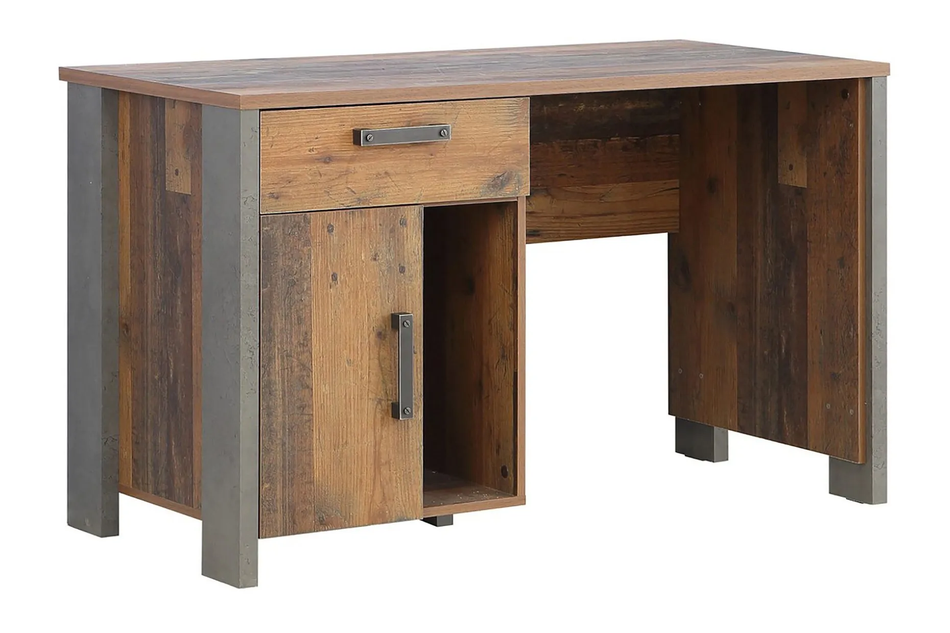 Lazarius Skrivebord 155 cm med Oppbevaring Skap + Skuff + Hy