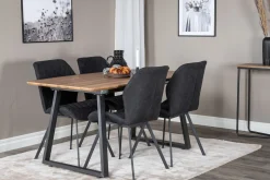 Leah Forlengningsbar bord med 4 Sumoas Spisestoler