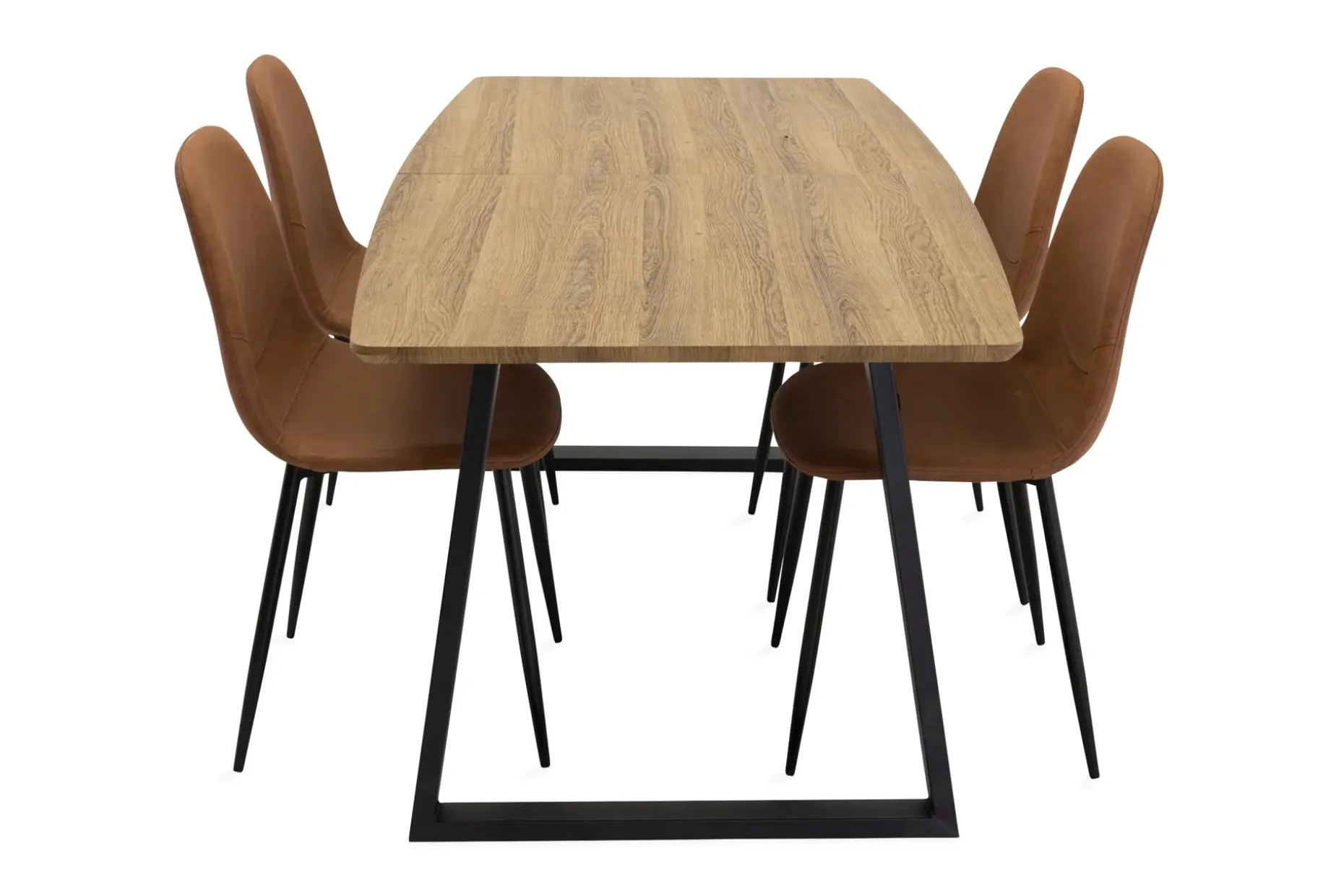 Leah Forlengningsbar Spisegruppe med 4 Pontus Stoler