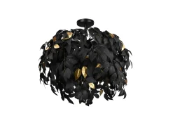 Leavy Taklampe 70 cm 3xE14 Mattsvart