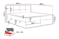 Leckersbo Sengpakke Kontinentalseng 180x200 cm