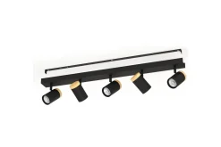 LED-spotlight Eglo Cartagena Svart/Tre 5 Lamper