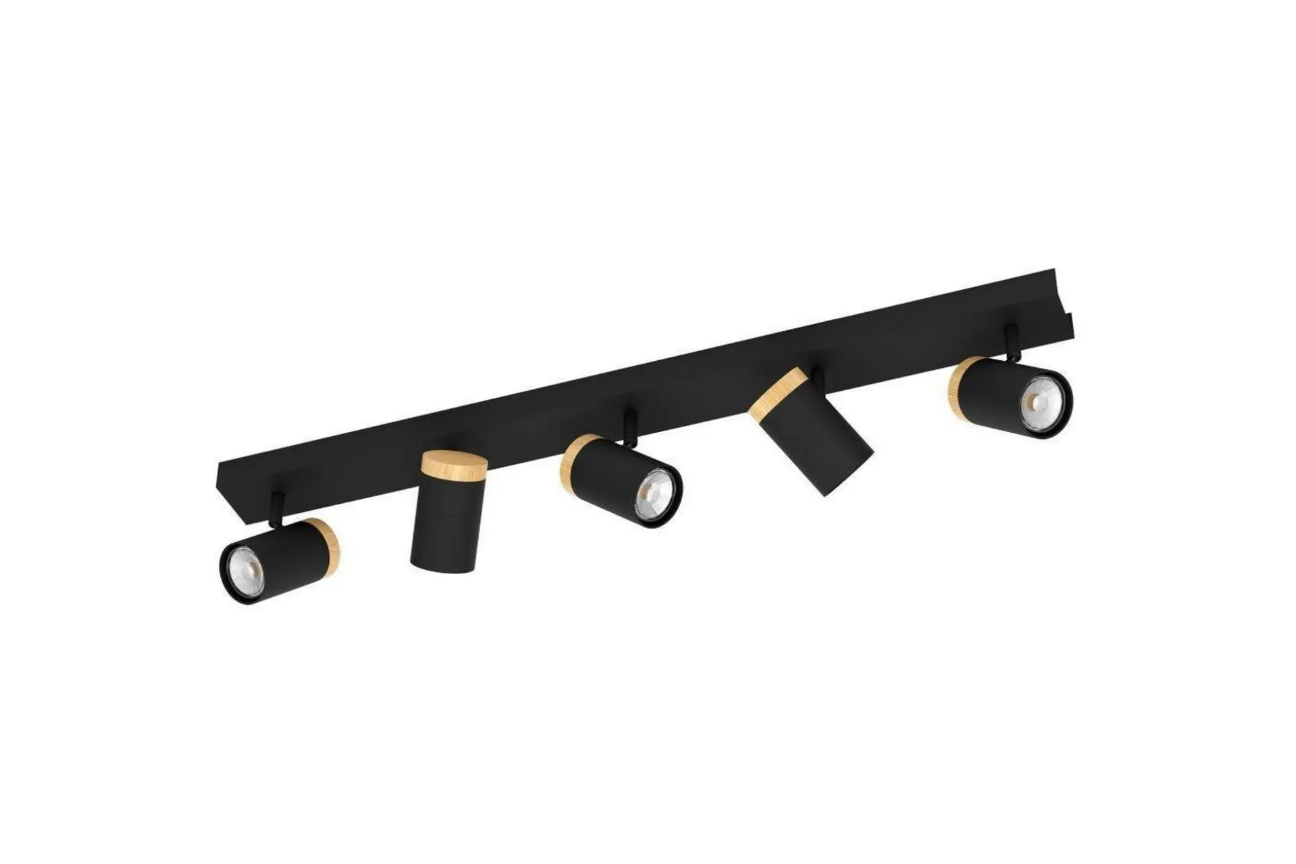 LED-spotlight Eglo Cartagena Svart/Tre 5 Lamper