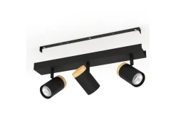 LED-spotlight Eglo Cartagena Svart/Tre 3 lamper