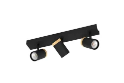 LED-spotlight Eglo Cartagena Svart/Tre 3 lamper