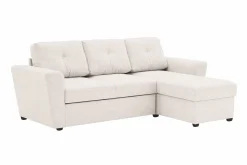 Leia 3-seters vendbar sovesofa med sjeselong og oppbevaring